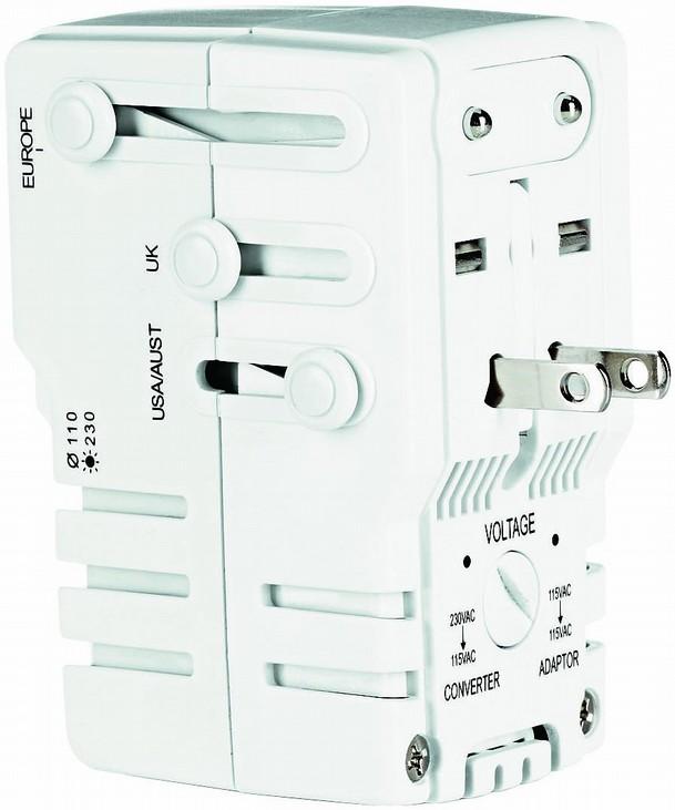 Below is a voltage adapter (in this case, an all in one device). This is not a transformer and while it works with many 110 volt devices, it doesn t work with all of them.