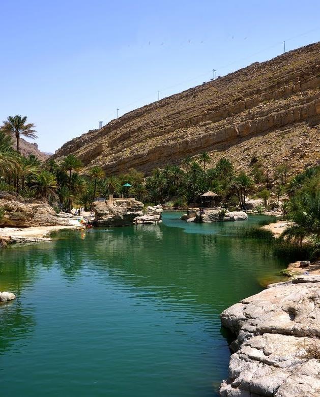 WADI BANI KHALID Water flows all year round in this very beautiful and popular natural retreat.