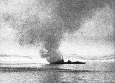 German Destroyer on fire, Ofot Fjiord 2 nd Battle of Narvik, 13 th April 1940. Any naval refights by NWS Members to report?