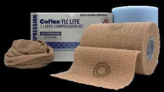 Excellent moisture transfer rate that wicks away drainage to help keep the peri-wound skin dry. For patients with an ABI of 0.8 Layer 2: Non-latex short stretch compression bandage.