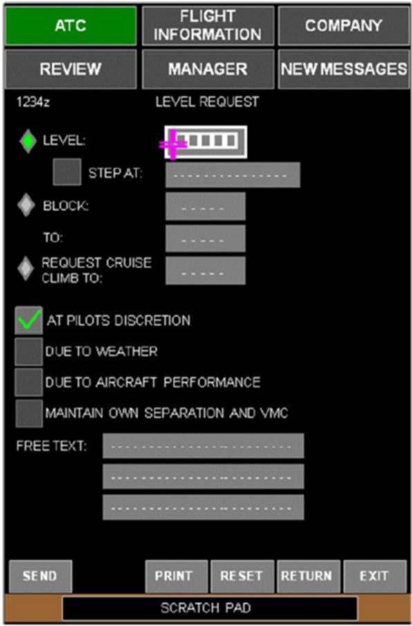 787 Operation MFD, keypad, and cursor provide primary