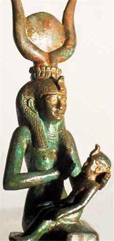 Isis, the Mother God Isis, the mother deity in Egyptian pantheon of gods/goddesses is typically depicted with horns of a bull.