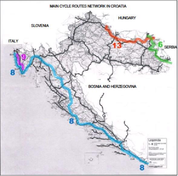 C3. EuroVelo routes in the County There are two EuroVelo routes in Osijek-Baranja County.
