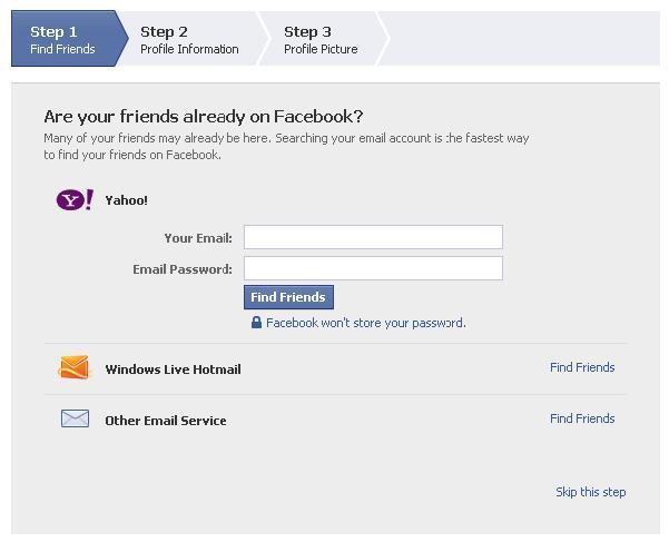 6 Bab 1: Facebook Setelah anda mendaftar masuk, halaman ini akan terpapar.