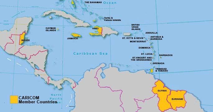 Members Antigua and Barbuda Bahamas Barbados Belize Dominica Grenada Guyana Haiti Jamaica