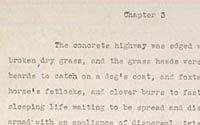 The Grapes of Wrath John Steinbeck (1902-1968) Typescript for The Grapes of Wrath with copy-editing marks, 1939 Manuscript Division Gift of Frank J. Hogan, 1941 (61A.8) http://www.loc.