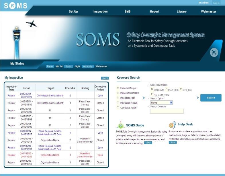 A web-based program devised for CAAs: To manage overall safety oversight process and procedure in all civil aviation sectors Converted from NARMI and developed based on ICAO requirements: