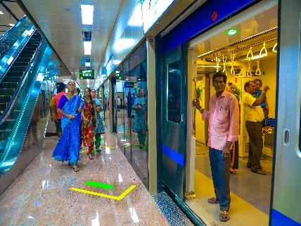 The station is located on Periyar EVR High Road also known as Poonamallee High Road which is one of the main arterial roads on Chennai connecting Maduravoyal bypass junction on the