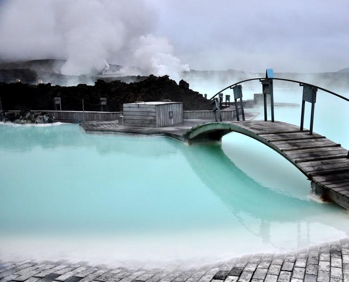 The warm waters are rich in minerals like silica and sulfur and bathing in the Blue Lagoon is reputed to help many people suffering from skin diseases such as psoriasis.