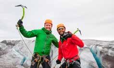 climbing is a great way to experience the Icelandic glaciers in a fun but safe way.