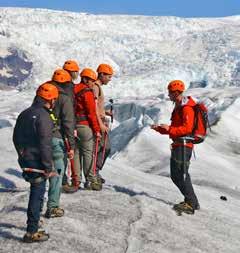 Your experienced guide will lead you through ice sculptures, ridges and deep crevasses to places few other groups reach on the glacier.