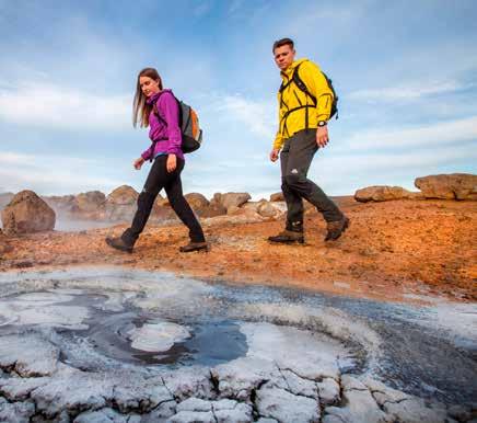 WALK THROUGH ICE AND FIRE IMG02 DURATION 11-12 HRS ACTIVE 5-6 HRS LEVEL MODERATE Reykjadalur hot spring hike Sólheimajökull glacier walk Skógafoss and Seljalandsfoss We combine two of Iceland s