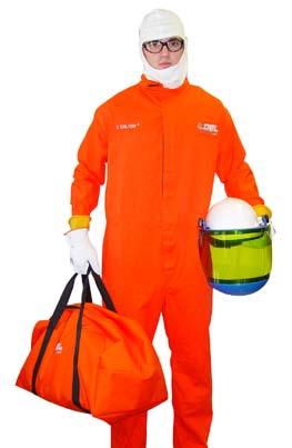 Protection Equipment Kits THIS PERSONAL PROTECTION EQUIPMENT KIT IS AVAILABLE IN ATPV RATING OF 8 CAL/CM2 This kit contains an arc flash coverall, OEL s High Performance Shield Kit, hard hat,