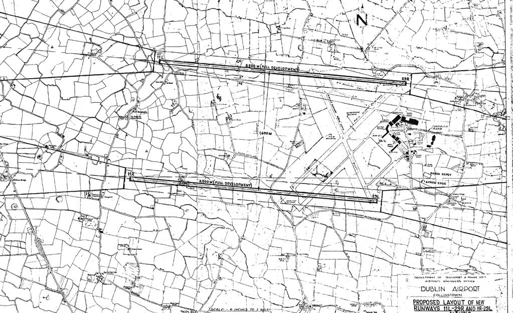 3 1 1 0 1968 draft plan for future development of Dublin Airport North Runway 40 Years in the Planning North Runway will be 3,110 metres long and will be built within airport land 1.