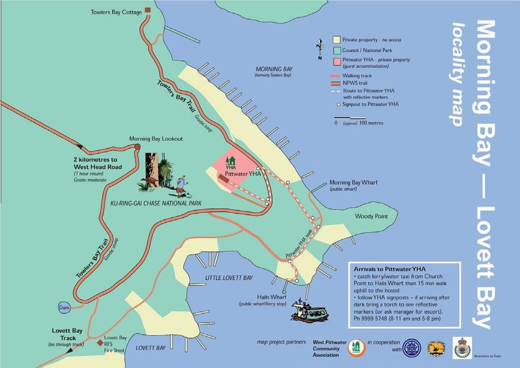 PITTWATER YHA 2018 LOCATION AND DIRECTIONS GETTING TO PITTWATER YHA Pittwater YHA is an offshore community with water access.