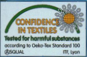 Two eco-label types (in textiles) Human ecology: Example: Oeko-Tex 100 (privately owned). Concerned with chemical analysis of trace contaminants in final garment. Silent on discharges in processing.