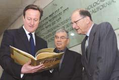 During his visit to Yad Vashem on 12 March, UK Prime Minister David Cameron (left) met with members of the Holocaust Commission he formed in 2013, who advise him on all issues of Holocaust