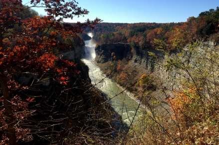 Called the Grand Canyon of the East, the gorge s rock walls tower 550 feet above the Genessee River. We ll hike 2.
