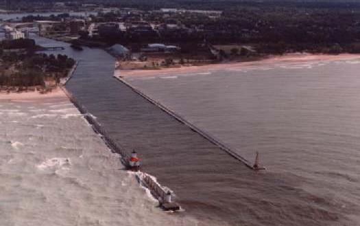 Great Lakes Navigation Structures - Purposes Navigation structures intended purposes: Safeguard navigation from wave and ice damage (GL experience waves over 25 ft)