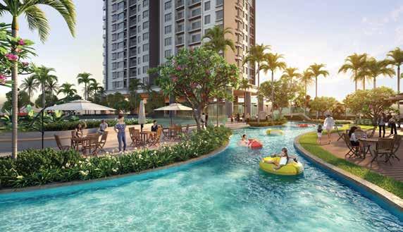 Facilities: A private 2m long lazy river, the longest lazy river for residential