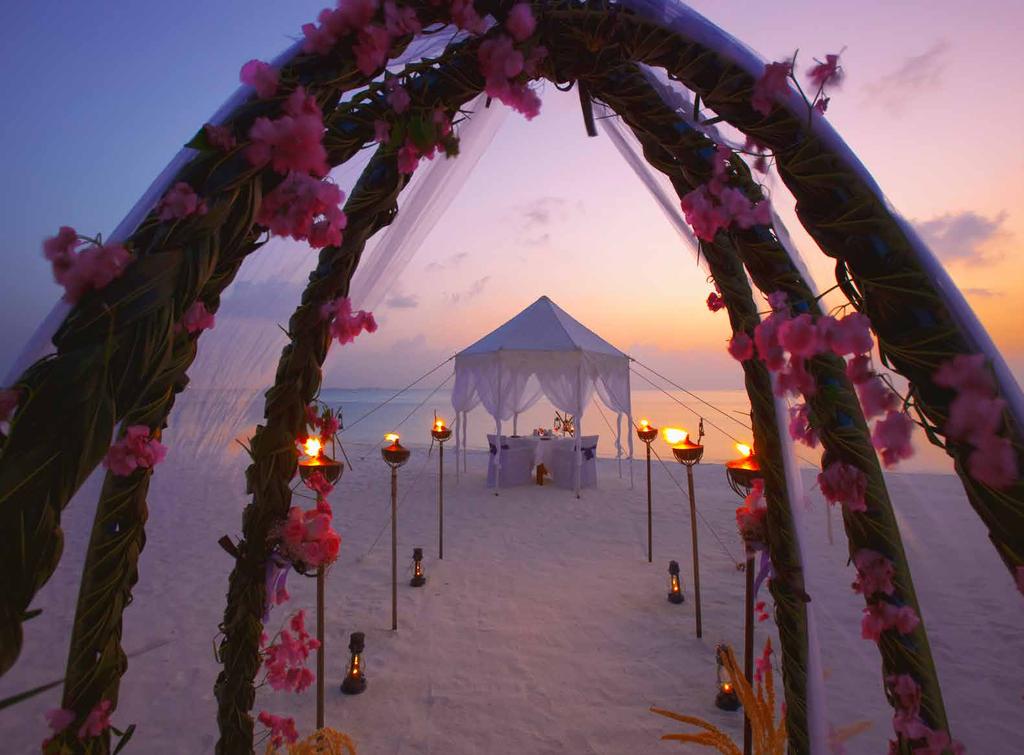 WEDDINGS Choose one of the many ways to say I do at Anantara Veli Maldives Resort.