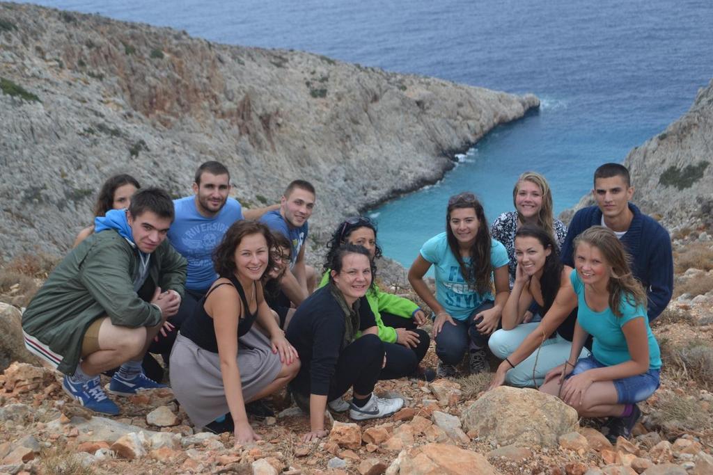 Sometimes our mentors, and also our teachers joined us. We also visited the island of Santorini.
