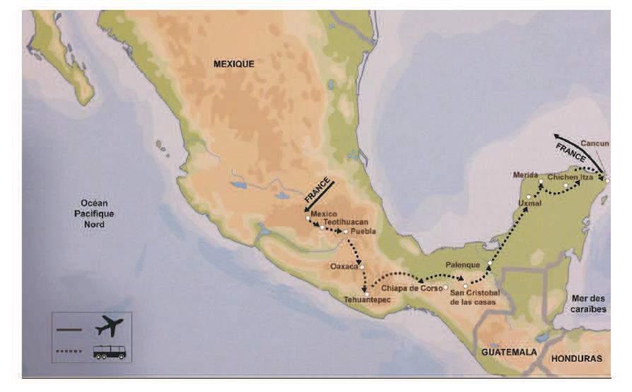 2 2 nd page Itinerary Map Daily schedule D1- Mexico City D2- Mexico City / Teotihuacan / Puebla 3.
