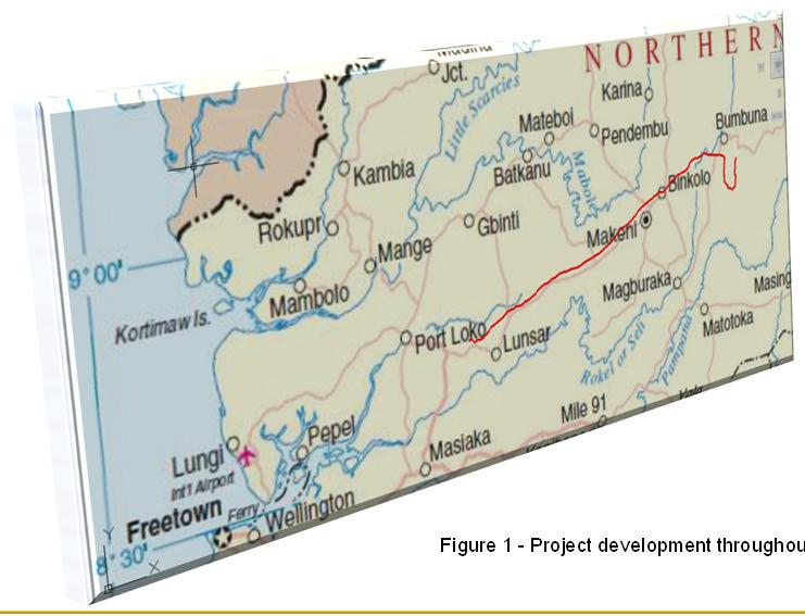 1. Introduction Due to the size of the project the earth work has been divided into three work packages as follows: Work Package A: Construction of the earth works from km 0 to the bridge at km 50