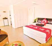Includes: Tropical welcome drink on arrival, Light breakfast daily. Children: 0 to 14 years not catered for. Max Capacity: Beachfront Bungalow/Garden Studio 3. Distances: Beach 10m, Airport 15km.