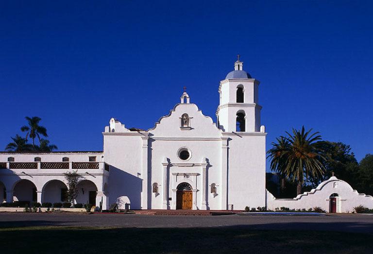 Established by Father Junípero Serra in 1769 on Presidio Hill and moved to its present site in 1774.