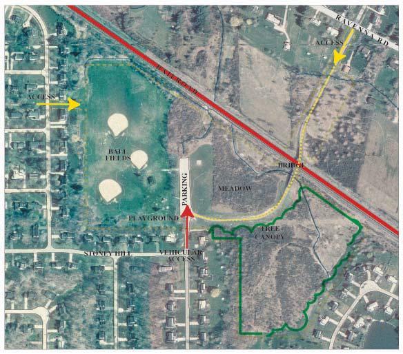 The pond area adjacent to I-480 should be preserved along with a surrounding boundary of wetland and wildlife habitat.