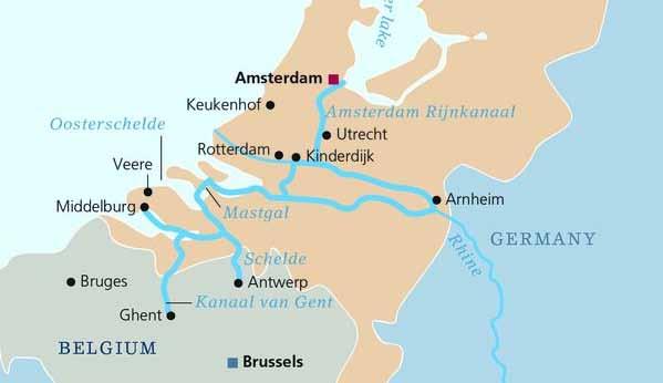 Holland Windmills, Waterways & Tulips River Cruise 11 Days April 2-12, 2019 Ship - MS Amadeus Star Day 1 Depart US - Overnight Flight Day 2 Arrive Amsterdam Meet your PWD Tour/Cruise Manager Transfer