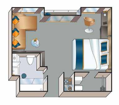 Haydn-Deck 18 Cabins 172 sq ft Fixed Window Cabins (172 or 188 sq ft) Suite (284 sq ft) Reservation Information DEPOSIT & FINAL PAYMENT - A deposit of $500 per person is due with reservation form to