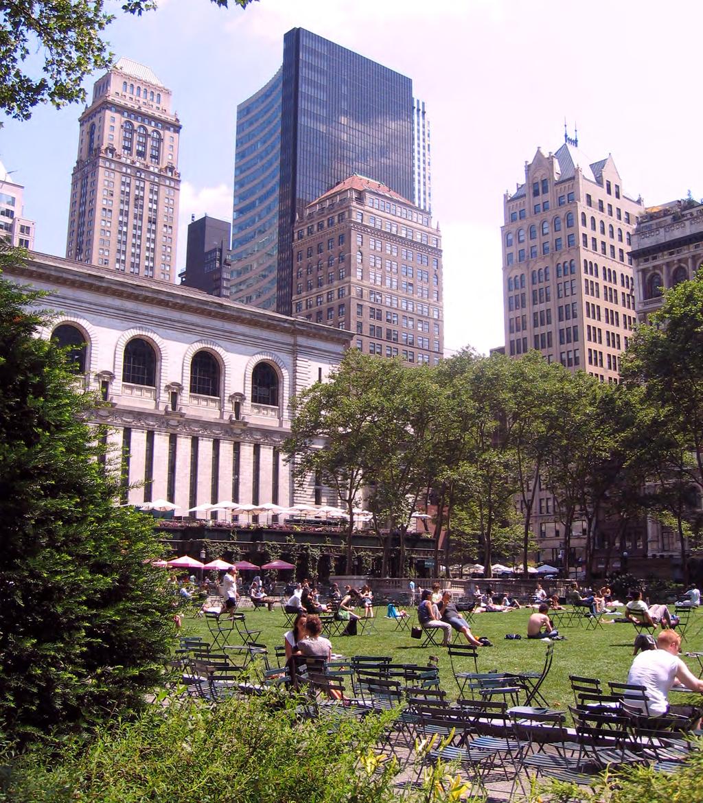 ABOUT BRYANT PARK Bryant Park is a city park, full of historical monuments and urban amenities.