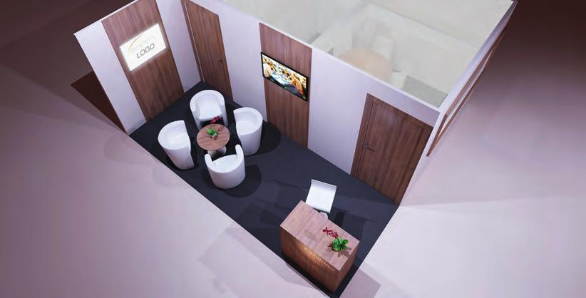 Your participation 4 Hospitality Suite: a dedicated area to welcome your guests and host meetings in complete privacy A branded, personalized, fully equipped VIP area for confidential, custom
