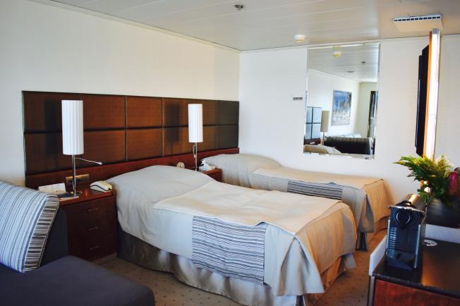 Superior Cabins Located on deck 5 these cabins feature the option for either a double or two single configured beds.
