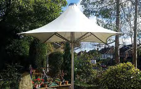 far longer than any conventional parasol or awning on the