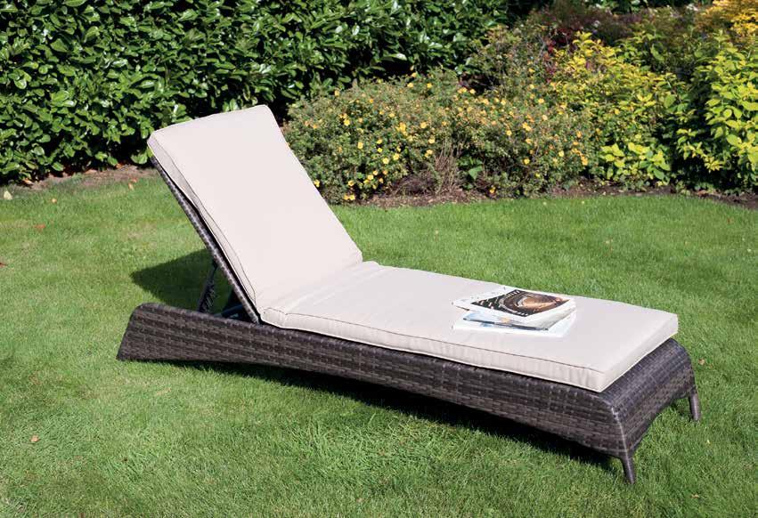 Torino Bistro Lazio Sunbed Torino Bistro - Natural Stone - 18-092 & 18-092-C Relax in the Summer sun in your garden or patio with