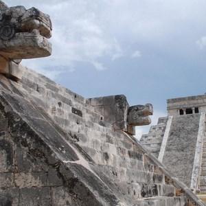 the glory of the Classical Maya Period. The buildings are a myriad of decorated façades, vast terraces, squares, columns, and archways.