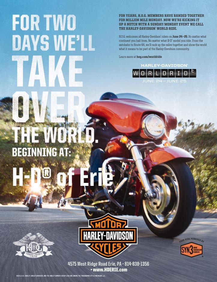 Harley-Davidson World Ride Event - June 24-25 th Last year, Harley Owners Gr
