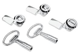 Counterclockwise 1-point Latch kit Brushed Chrome AL2ACCWBLK Keylock Counterclockwise 1-point Latch kit Black AL36A Padlock Either Clockwise or Counterclockwise 1-point Latch kit - AL3A Non-Locking