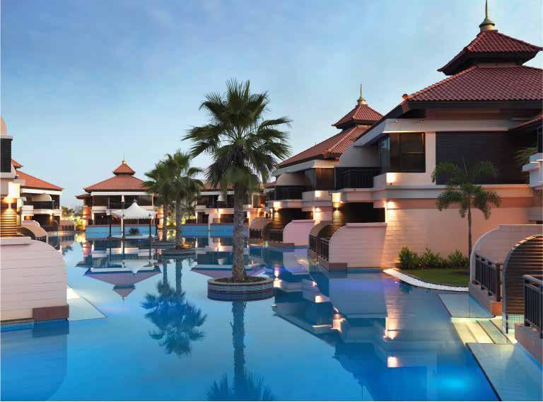 Perched on the eastern crescent of the iconic Palm Jumeirah, an archipelago of islands connected to the mainland, Anantara The Palm Dubai Resort is a remarkable resort inspired by traditional Thai