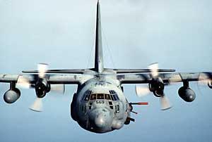 AC-130 Hercules Gunship Four engine, propeller driven 7.
