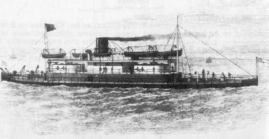 go to gaol rather than sail to Melbourne in the 'Cerberus'. 'Cerberus', 'Magdala' and 'Abyssinia' all travelled on their delivery voyages as private vessels, not as men of war.