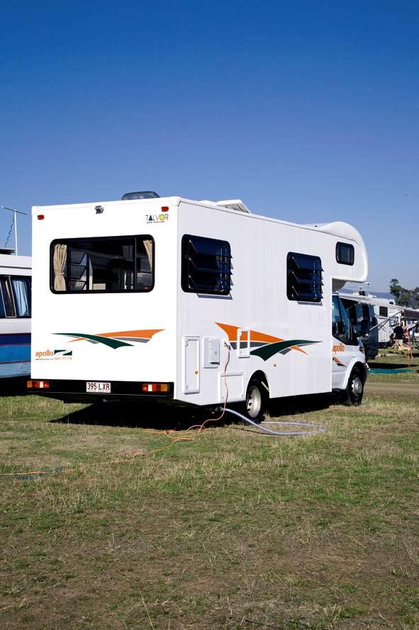 in brief Six-berth motorhome This model built for the rental market Tested at the most recent CMCA rally Above: Set up at the rally. This pic: Field editor Malcolm Street takes a well-deserved break!