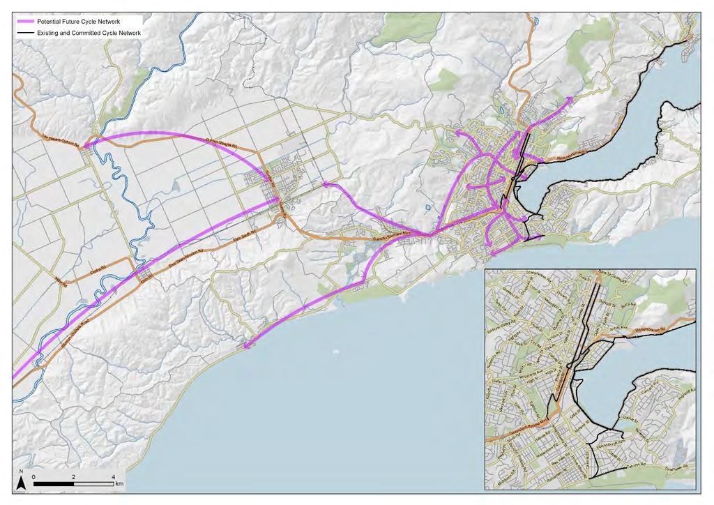 2018 update of the Southland Regional Land Transport Plans 2015-2021 Figure 6: Dunedin s current and future cycle network Source: Dunedin City Council Transportation Planning, November 2017