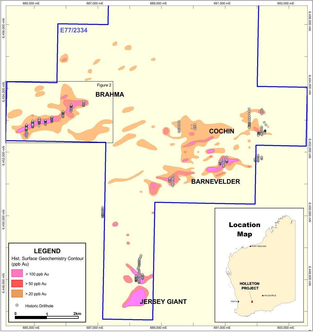 HOLLETON PROJECT: (MZM 100%) During the quarter, Montezuma announced that it has added the 100% owned Holleton Gold Project to its growing gold portfolio.