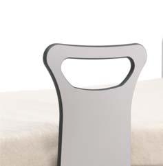 This raising aid can be installed in the standard case on the fi xed mattress platform section.