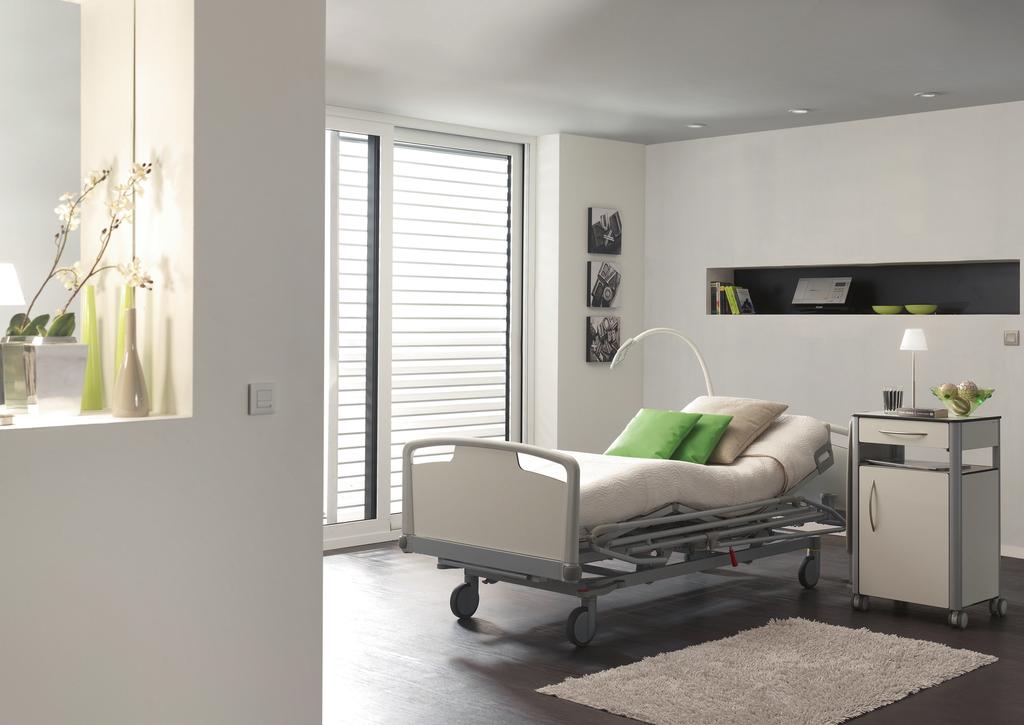 durability ergonomics comfort Olympia combines simplicity, elegance and functionality in a highly ergonomic hospital bed.