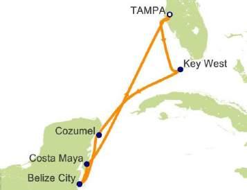 26 Rhapsody of the Seas 7 Night Western Caribbean Cruise January 5-11, 2019 Sailing roundtrip from Tampa to Key West, Cozumel, Belize City and Costa Maya Inside Cabin 6V - $782 pp Ocean View Cabin 6N